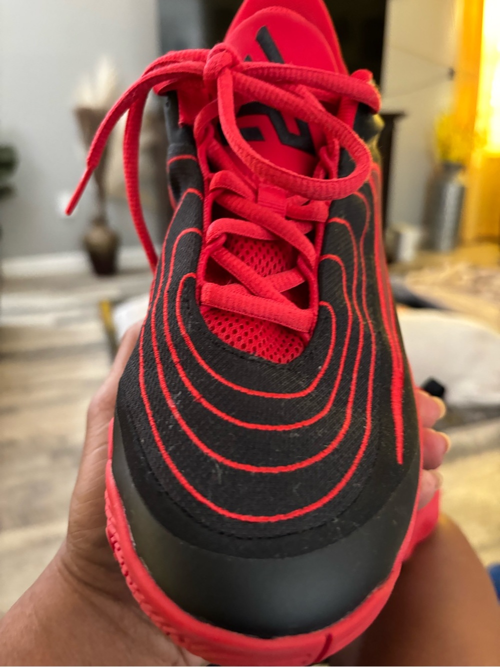 Nike Kids Red and Black Sneakers (Giannis) basketball boys size 6.5
